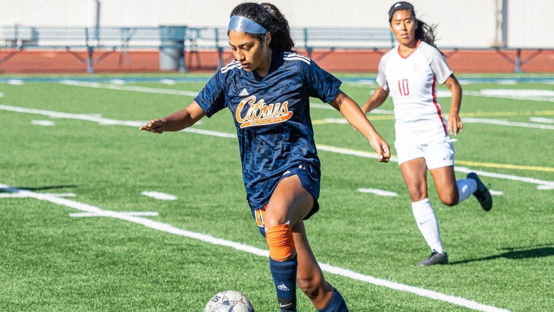 Alaissa Morales scored two goals and had an assist in Citrus' 7-0 victory over Glendale. Photo by Jacob Bramley